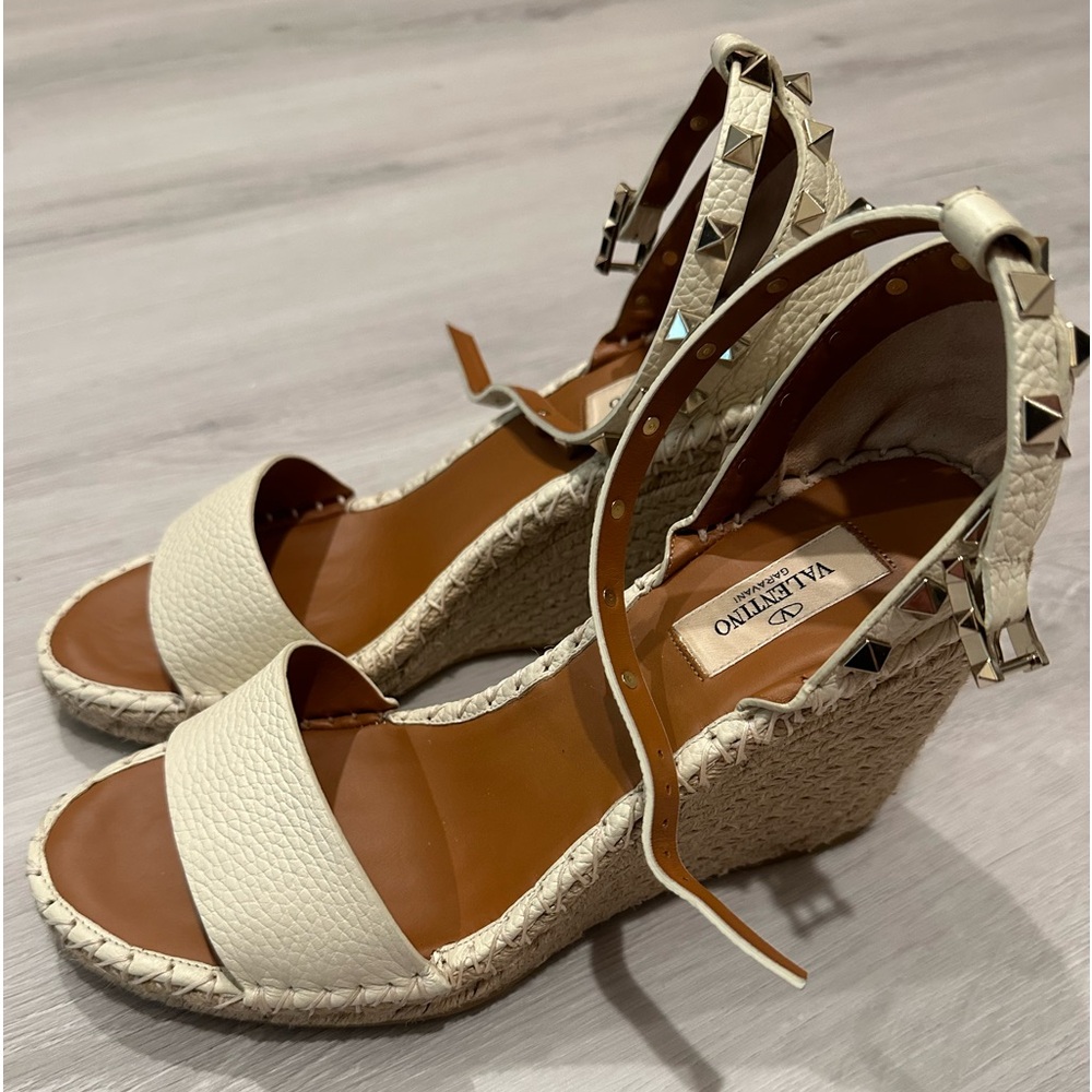 Valentino Garavani Double Rockstud Wedge Sandal